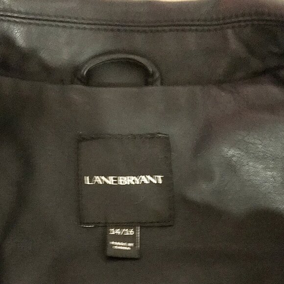 Lane Bryant Black Leather Jacket - Picture 2 of 4